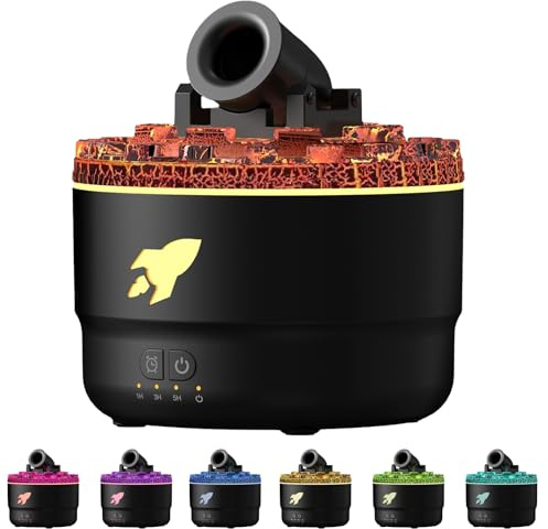 Spalivivre Cannon Blast Aroma Humidifier, con 2 modalità di Nebbia | ABS, Serbatoio 200ml, Per Casa e Ufficio, Spegnimento Automatico, Nero