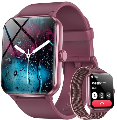 Blackview 2025 Fitness Tracker (Annehmen/Tätigen von Anrufen), Smartwatch für Damen und Herren mit Herzfrequenz/SpO2/Schlafmonitor/2 Riemen, 100+ Sportmodi, IP68 Wasserdichter Aktivitätstracker für