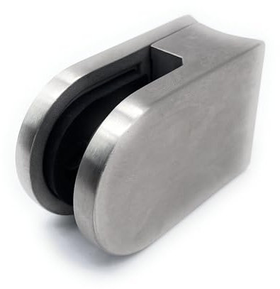 Glashalter Glasklemmen Klemmhalter Glasplattenhalter 63 x 45 x 25 mm mit Sicherungsstift für Glas 8 mm ARBO-INOX (1)