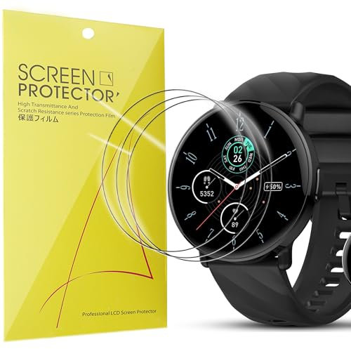 Lamshaw 3 Pièces Protection Écran pour OWMSIC S51 1.39''Pouces Smart Watch Verre Trempé,Protecteur D'écran Verre Trempé pour OWMSIC S51 1.39''Pouces Smart Watch. (3 packs)