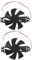 SOLUSTRE 2 Pz. ventola del fornello a induzione Accessori cucina camper Accessori per induzione Ventola del radiatore di calore ventola per piano cottura a induzione plastica Black