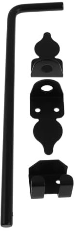 DOITOOL 12-inch Heavy Duty Cane Bolt Gate Latch Screws Steel Ground Drop Rod for Wood Fence Gate Stopper Hardware Outdoor Lock for Fence Security