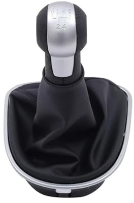 Marchas Pomo para Seat para Leon para MK2 1P 2005-2012 para Altea para XL 2004-2012 para Toledo para MK3 2004-2009 Perilla Cambios De Coche con Bota De Cuero Cabeza Perilla Cambio(5 Speed)