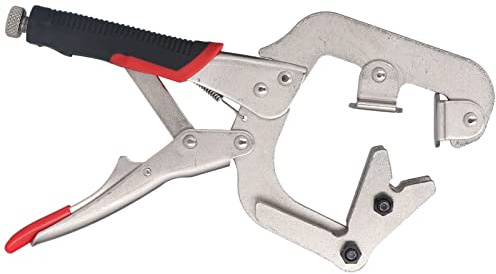 C Clamp Locking Pliers, 270° Rotation Steel Tube Welding Clamp Multifunctional for Clamping Square and Round Pipes, Woodworking Carpentry Welding, with Non Slip Handle