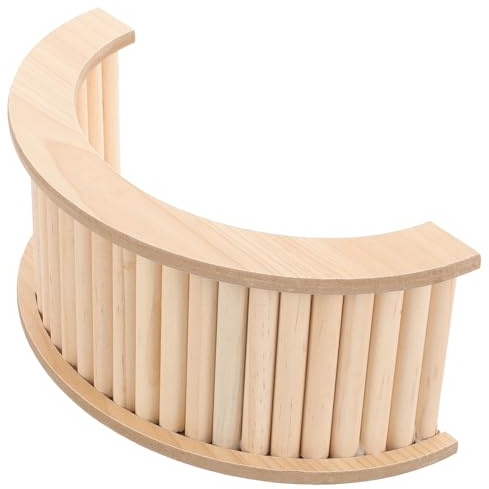 SHINEOFI Hamster Kletterleiter aus Natürlichem Holz Stabile Kleine Nagerbrücke für Meerschweinchen und Hamster Multifunktionales Kleintierzubehör für Spiel und Bewegung Mittlere
