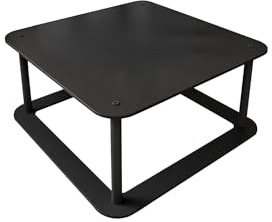 Hanah Home Modern Black Coffee Table, 70 x 70 x 38 cm | 100% MDF with Compressed Kraft Legs | Stylish Industrial Design for Living Room & Office