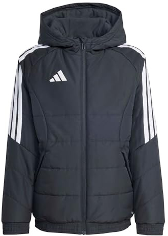 adidas Unisex Kinder Tiro 26 Winter Kids Coat, black/white, 11-12 Years