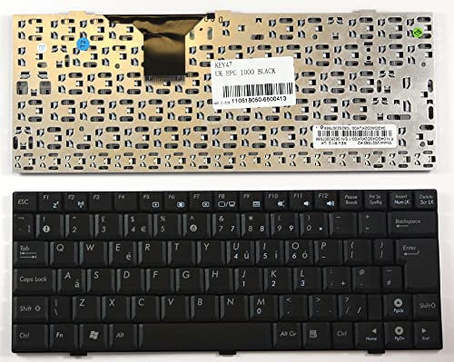 Power4Laptops UK Layout Black Replacement Laptop Keyboard Compatible With Asus Eee PC 1000H
