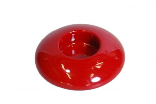 LAQ Design - Teelichthalter rund Ø 9 cm Pianolack Holz (Rot)