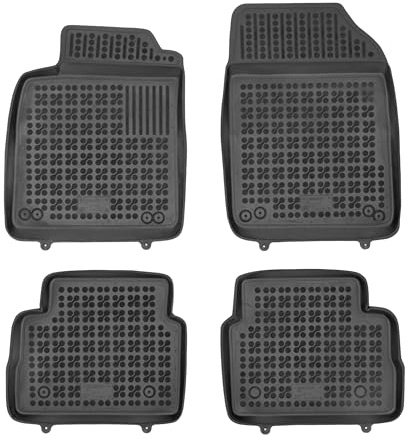 REZAW PLAST 200502 Fußmatten Set Gummimatten Vorne und Hinten Matten schwarz Kompatibel mit OPEL Vectra C Limousine Z02 Vectra C CC Z02