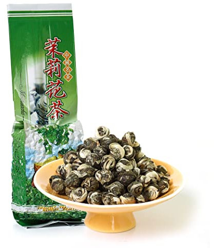 GOARTEA 250g / 8.8oz Nonpareil Supreme Jasmine Pearls Tea Jasmine Tea Loose Leaf Jasmine Green Tea Chinese Jasmine Dragon Pearl Tea