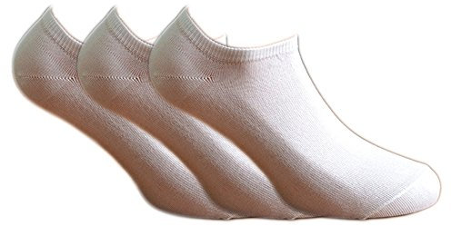 6 paia di mini calze pariscarpa in filo di scozia elasticizzato, bianco 41/43