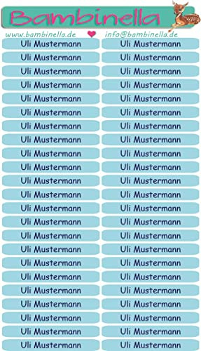 NEU: Bambinella® Namensticker für Stifte - 3 Blatt à 46 Stück = 138 Stück