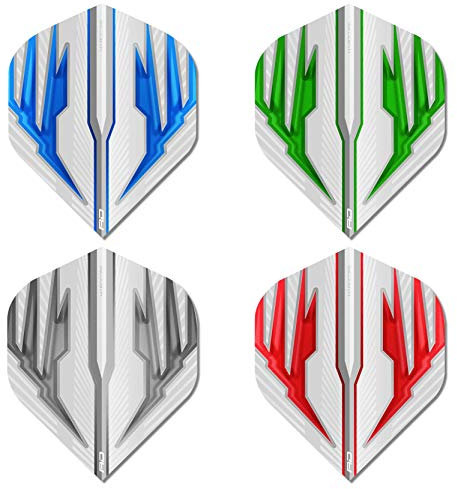 RED DRAGON Hardcore Light Wings Auswahlpackung Extra Dicke Standard Dart Flights - 4 Sätze pro Packung (12 Flights insgesamt)