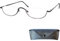 Mini Brille Occhiali da Lettura a Mezzaluna, Custodia in Omaggio, Montatura in Acciaio (Grafite) con Cerniere a Molla, Occhiali Donna e Uomo +1.0 Diottrie