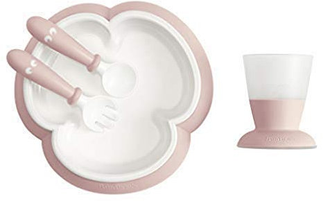 BabyBjörn Ensemble Repas Bébé, lot de 4, Rose pastel