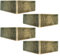 Tiazza Lot de 4 protections d'angle décoratives en laiton vieilli pour meubles, tables et chaises, meuble TV (80 x 80 x 30 mm)