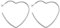 PROSTEEL Herz Creolen Ohrringe 60mm groß Ohrringe für Damen Mädchen Edelstahl Große Kreolen Herz Ohrstecker Ohr Piercing Schmuck Accessoire für Party Weihnachten