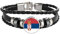 Serbien Flagge geflochtenes Armband Leder Kette Kristall Armband Souvenir, Mode handgefertigte Armband für Mann & Frau besonderes Tagesgeschenk