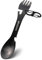 WILDAIR Stainless Steel Spork Camping Utensil with Knife Spoon Fork Bottle Can Opener 5 in1 Functional Multi Flatware (Black)