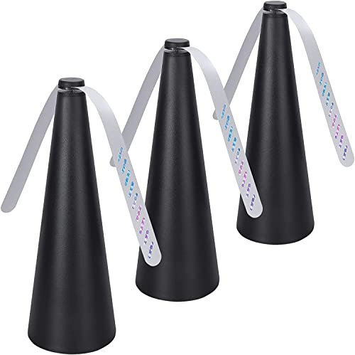 3 Pack Fly Repellent Fan, ConBlom Portable Fly Fans for Tables, Fly Away Bug Mosquito Pest Repellent Fan for Outdoor/Indoor, Restaurants, Picnic, Party, Battery Powered (Black)