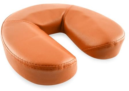 Quirumed Gesichtskissen, Hufeisenform, 29 x 27 x 7 cm, Farbe Orange, Schaumstoffpolsterung, für Yoga, für Fitness, für Massage