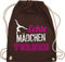 Turnbeutel Rucksack - Echte Mädchen turnen I Geschenk Turnerin - Unisize - Braun - kunstturnen kinderturnbeutel sport turn beutel für turner 25. geburtstag gymnastic stoffbeutel sportbeutel