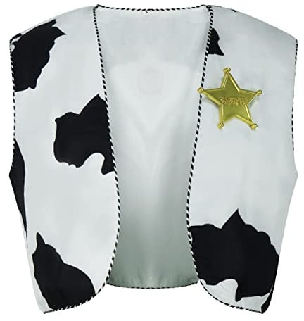 Woody Kostüm Weste Erwachsene Cowboys Halloween Button Down Langarm Freizeithemd für Damen Herren XL