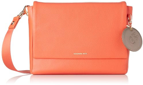 Mandarina Duck Mellow Leather Damen-Tasche, 30 x 24,5 x 8,5 (L x H x B), Cayenne, 30x24.5x8.5 (L x H x W)