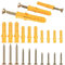 Lot de 270 fixations murales M6/M8/M10 (135 autotaraudeuses, 135 boulons d'ancrage pour tuyau d'expansion) – Kit de chevilles et de chevilles robustes pour brique, béton, cloison sèche