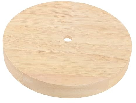 ABOOFAN Base De Lampe De Table Bois Massif Support Élégant Pour Lampes Socle Rond Style Rustique