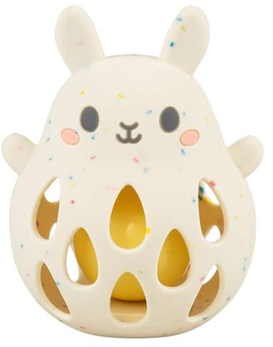 Tiger Tribe Hochet en silicone pour bébé de 0 mois et plus, jouets sensoriels pour bébés, jouets de dentition pour bébé, fabriqué en silicone alimentaire non toxique, convient dès la naissance