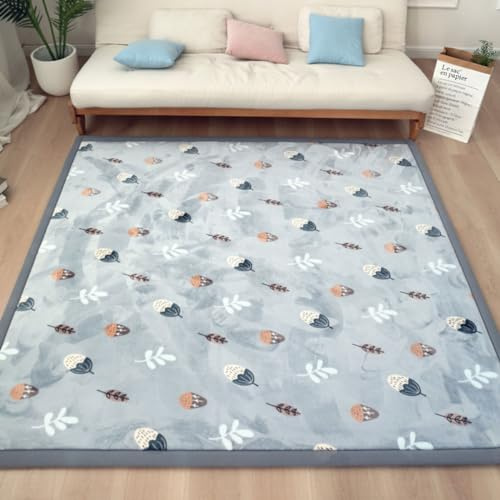 Single tree forest Kinderteppich - 2.5cm Verdickung Korallen Samt Teppich, für Kinderzimmer, Spielzimmer, Babyzimmer-Pinecone-60 * 150
