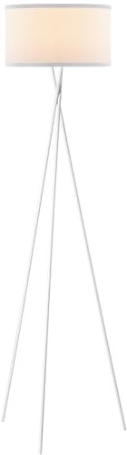 Home Sweet Home Moderner weiß Metall Stehlampe | 53/53/138cm|mit E27 LED-Lichtquelle 4W 2700K | Stehleuchte Retro mit Dreibeinstativ| Mit weiß Lampenschirm|fur Schlafzimmer