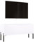 3E 3xE living.com Mobile TV largo 100 cm in colore Bianco opaco con gambe dritte in Nero, D: L: 100 cm, A: 52 cm, P: 32 cm