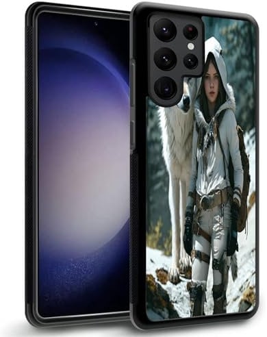 Xioolia Phone Case for Samsung Galaxy S24 S23 S22 S21 S20 S10 S9 S9+S8 S7 edge Plus Ultra FE S10e 4G/5G with Anime Wolf-AC6 Black TPU Rubber Protection Case