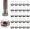 RCHYFEED 22-26mm Stuhlbeinkappen mit Filzpolstern Transparente Silikon, 24 STK Elastische Schutzkappen für Stuhlbeine Rund Gummi Stumm & Kratzfest, Stuhlbeinschoner mit Filz Filzgleiter
