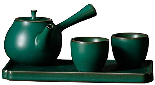AYCDL Juego de té de Estilo japonés, Tetera con asa y Tazas de té, Servicio para 2 Adultos, Porcelana, excelente decoración para el hogar, Juego de té de cerámica para el hogar