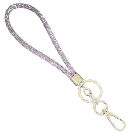 Lanière de support de téléphone en cristal scintillant avec strass colorés pour téléphone portable - Accessoires élégants, violet, Bracelet plate