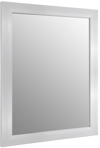 Rechteckiger Wandspiegel, 50,8 x 40,6 cm, Badezimmerspiegel für Waschbecken, Nickel