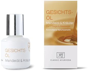 Classic Ayurveda - Bio Gesichtsöl - Naturkosmetik - 15 ml - Natürliche Pflege mit Mandelöl und ayurvedischen Kräutern