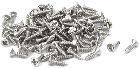 sourcing map M1,6 x 6 mm Kreuz mit Senkkopf Selbstbohrende Schraube 100 PCS de