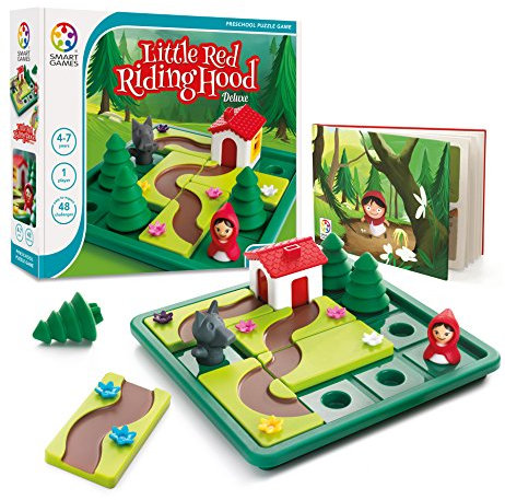 Smart Games - Little Red Riding Hood Deluxe, Puzzle Game with 48 Challenges and Picture Story Book, 4 - 7 Years