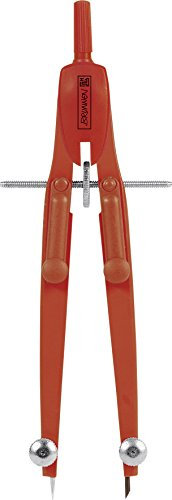 Brunnen 104965523 Zirkel Colour Code (bruchsicherem Kunststoffetui, für Kreise bis Ø 360 mm) rot / red