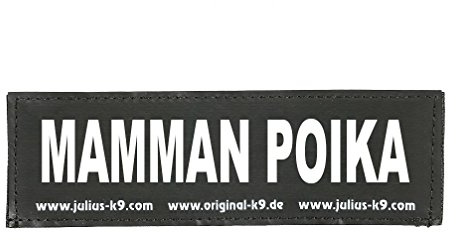Interchangeable Patches, 1 Pair, MAMMAN POIKA, Size: Small, Black