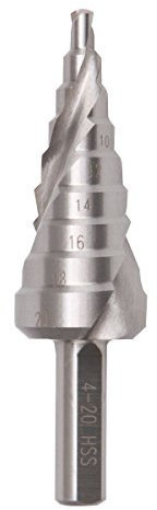 Erbauer Spiral Flute Step Drill Bit 4-20mm by Erbauer