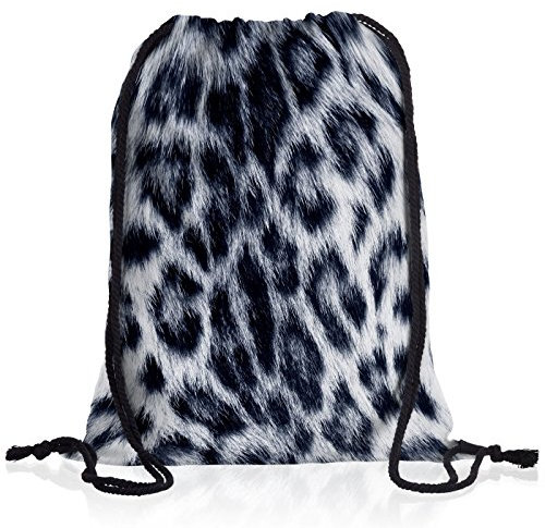 style3 Schneeleopard Fellmuster Rucksack Tasche Turnbeutel Sport Jute Beutel