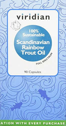 Viridian - Scandinavian Rainbow Trout Oil, 90 Softgels | Omega Oil Softgels | Maintenance of Vision and Normal Brain Function | 100% Sustainable | Nutritionist Formulated
