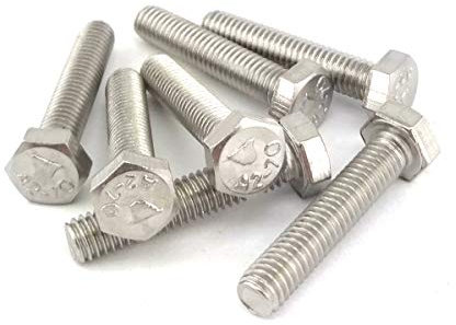 Vis à Tete Hexagonale Filetage Total Acier Inox DIN 933 (M8x10) x10