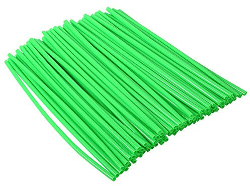 Estink 72 Stück Speichencover Speichenröhre Motorrad Speichen Abdeckungen, Motorcycle Spoke Wraps, Speichenröhre Wheel Spoke, Länge 23,7 cm, Grün